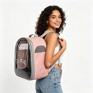 Cute Cat Transparent Outdoor Backpack, Portable Breathable Space Capsule Pet Bag, Lightweight & Durable Design, Perfect for Daily Use