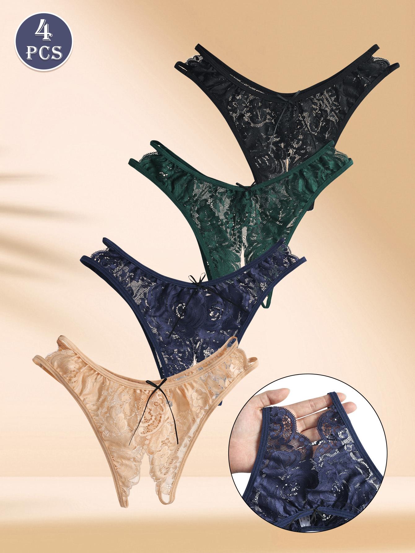 Hotcom Women's Sexy Panties Popular Style  Crotchless Design Showing Curves Ideal for Home Wear Comfortable Everyday Underwear