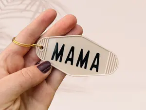 "Mama" Motel Keychain | Black and Tan Motel Keychain motel  keychain