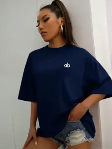 Women's Round Neck Short Sleeve T-Shirt, Vintage American Street Style, Casual Daily Wear, Pair with Jeans Shorts Work Pants Skirt, Streetwear