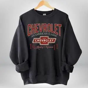 Chevrolet An American Classic Sweatshirt, Vintage Chevy Racing Crewneck for Men Women, Summer Outfit Car Lovers Gift, Retro Father's Day Mechanic Shirt USA