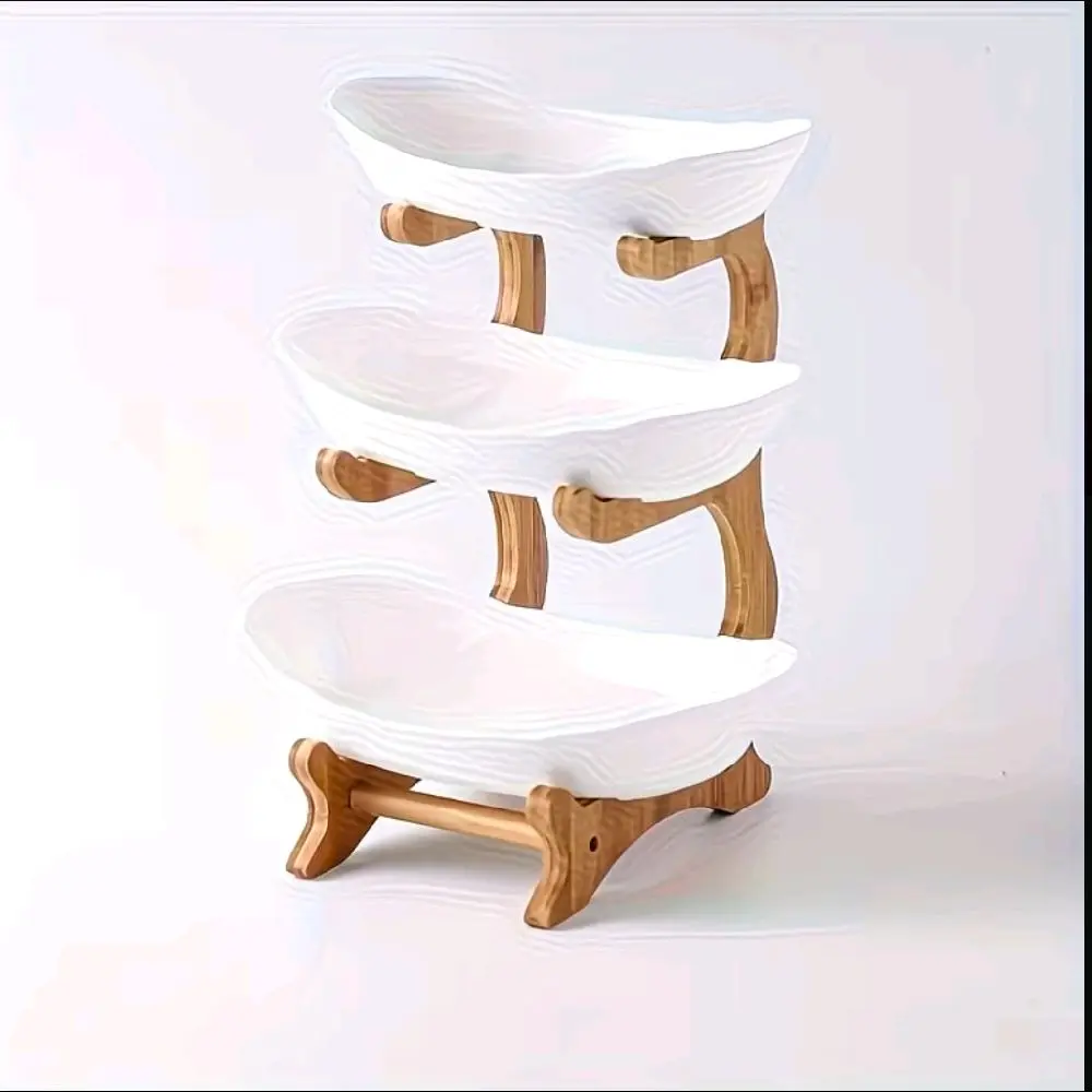 3-Tier Multi-Color Fruit & Dessert Stand – Plastic Cake, Cupcake & Candy Rack for Weddings, Birthdays & Home Parties