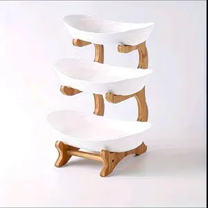 3-Tier Multi-Color Fruit & Dessert Stand – Plastic Cake, Cupcake & Candy Rack for Weddings, Birthdays & Home Parties