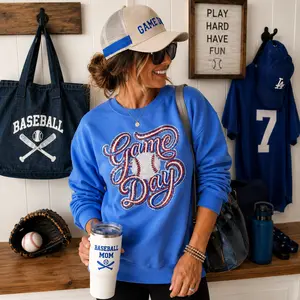 Sequins Baseball Red White & Blue Patch