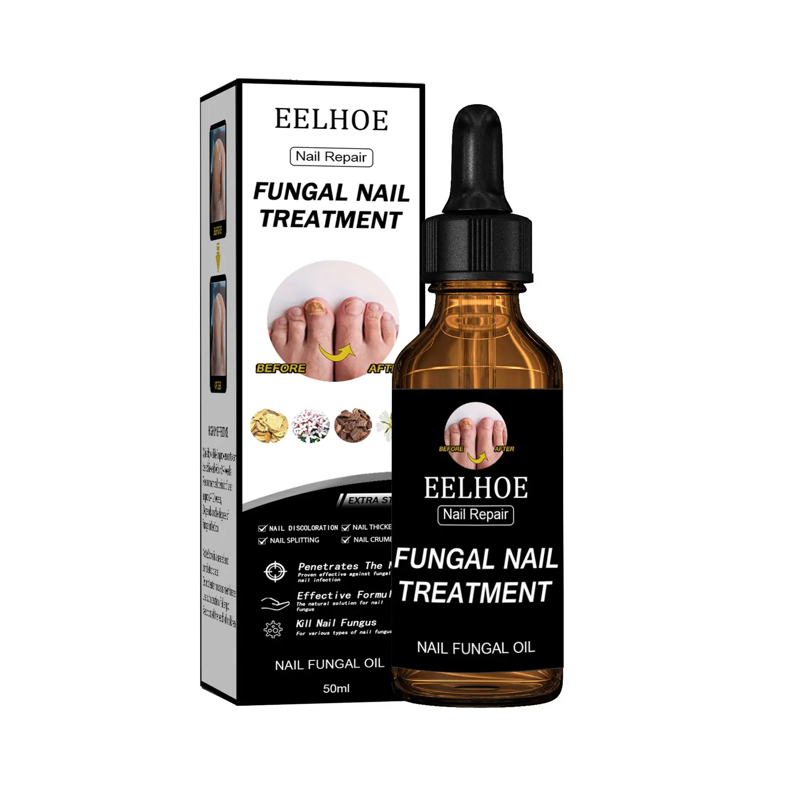 EELHOE NAIL RESCUE SERUM! Repair Peeling Nails • 7-Day Strength Boost • Salon Gloss At Home! 3-IN-1 NAIL TRANSFORMER! Thickens Weak Nails • Fights Stains • Cuticle Hydration!  Derm-Tested Magic!