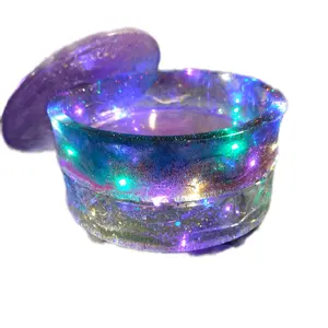 Handmade Epoxy Candy Dish with Lights - Personalized and Unique