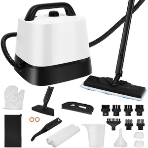 Steam Cleaner with 24- Attachments, Multipurpose Steamer Mop for , Floor, , Grout, Tile, Furniture, Carpet, Couch, Window, Wall, Upholstery, Oven , Canister, 1.5L