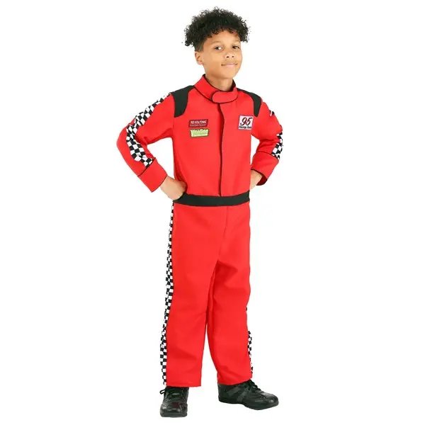 Red Racer Jumpsuit Costume for Kids