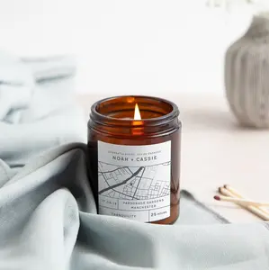 Personalised Map Engagement Gift for Couple, Engagement Gift Candle, Engagement Gifts