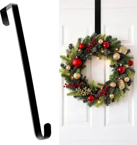 Wreath Hangers for Front Door,12" Wreath Hook Holder,Over The Door Hooks Hanger,Metal Garland Hangers Hook for Christmas Decorations Porch Decor Valentines Day Decorations