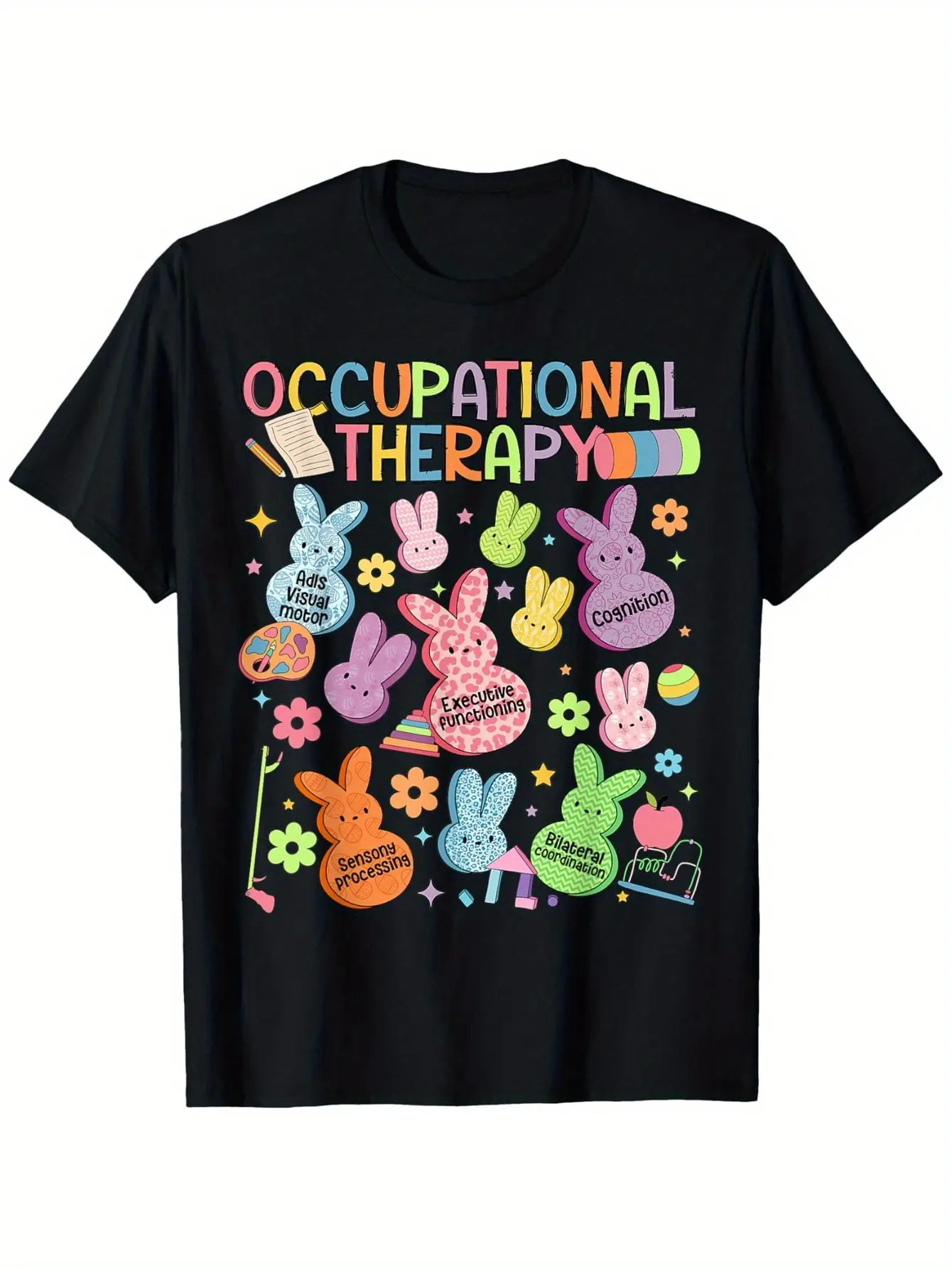 Occupational Relax Bunnies OT OTA COTA T-Shirt - 1 unisex soft cotton short sleeve t shirt, vintage graphic casual tee for men women teens, perfect birthday holiday gift for camping travel gym daily street casual wear