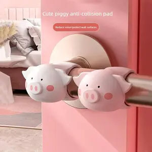 Door handle gloves, door handle anti-collision silicone new anti-scratch cartoon cute pig silicone door handle cover