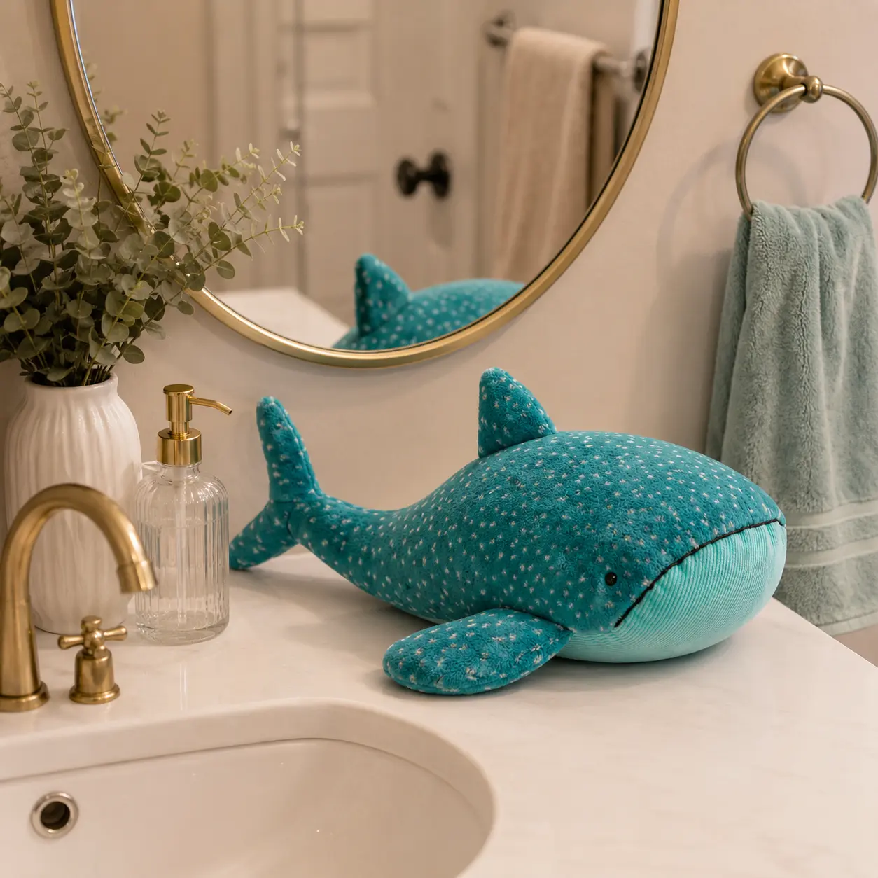 Soft Whale Shark Plush Pillow – JELLYCAT Cute Marine Life Stuffed Animal