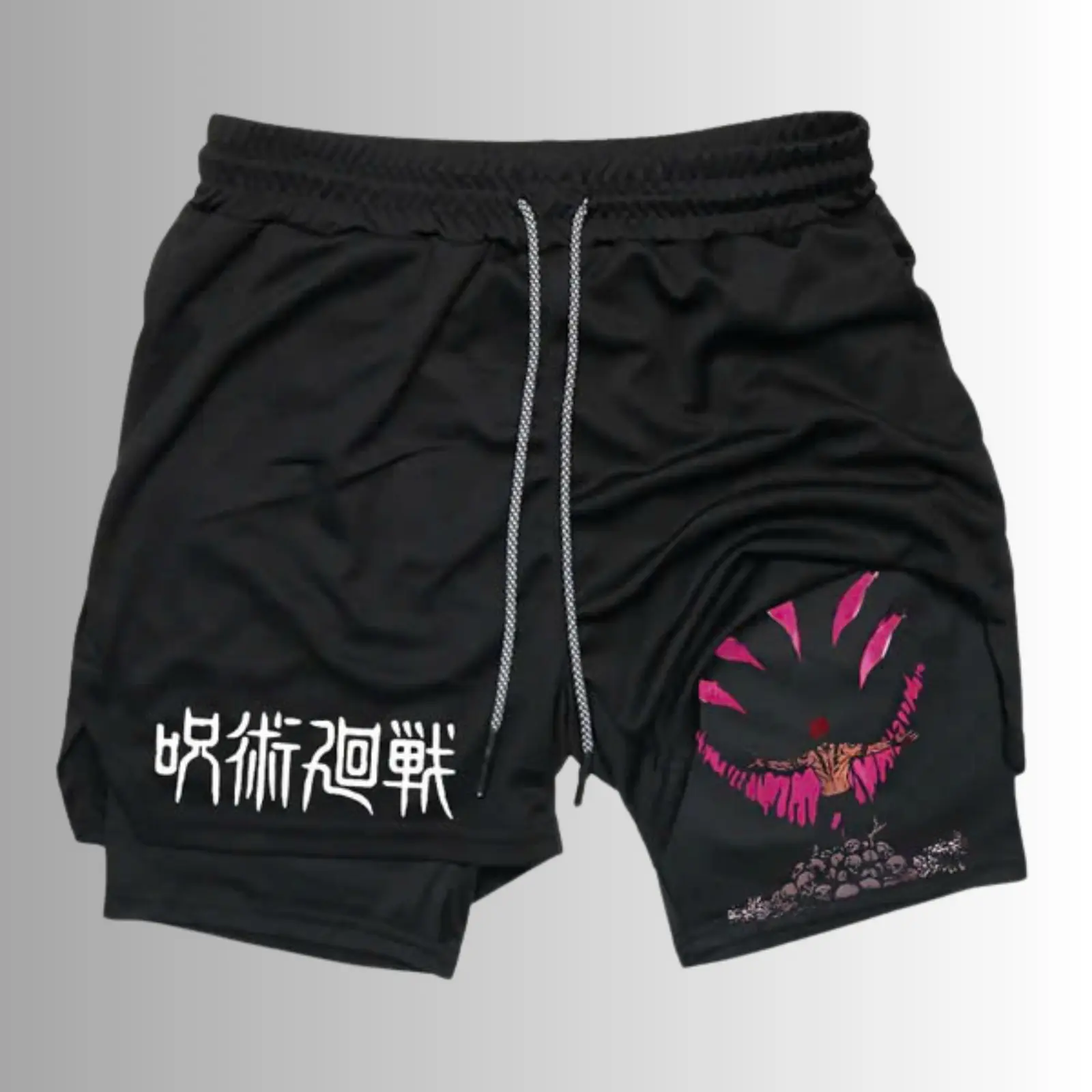 Cotton Sukuna Gym Shorts, Satoru Gojo Sukuna Shorts, Jujutsu Kaisen Gym Shorts, Anime Lover