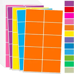 120 count Colored Label Stickers,12 Colors 3" x 2" Color Coding Labels,  Moving Labels, Name Sticker