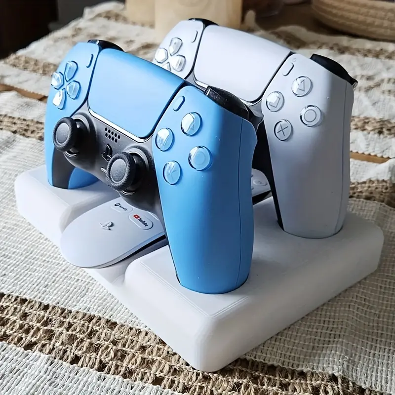 1PC Dual Controller & Remote Holder for PS5, Gamepad Storage Base & Organizer, Essential PS5 Gaming Accessories (Stand Only)