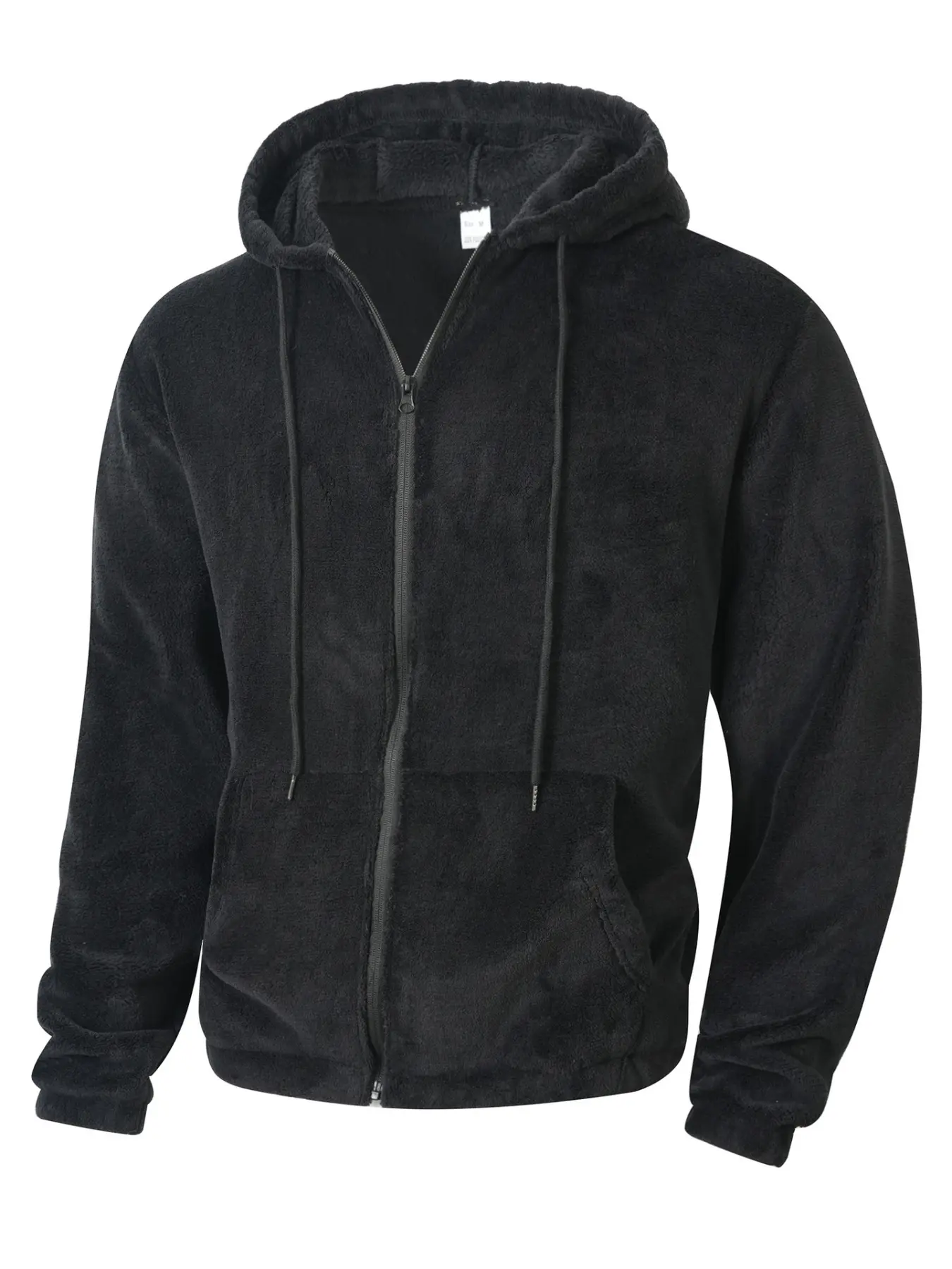 Men's Fall Winter Outfits Fleece Warm Zipper Full Front Hooded Zippered Jacket Coat for Daliy Wear, Black Friday Old Money Style Multi-Pocket Design, Casual Versatile Outerwear Essential