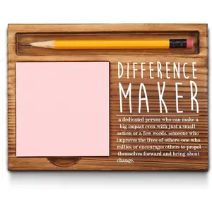 Sticky Note Holder Thank You Appreciation Quote Gifts for Leader Boss Women Best Mom Mentor Coach Manager Coworker Employee Teacher Self-Stick Note Pad Holders