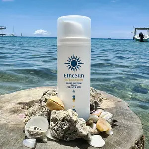 EthoSun Daily Mineral SPF 40+ for Face & Body Non Nano Zinc Lightweight Broad Spectrum Sunscreen with Hyaluronic Acid & Glycerin for All Skin Types Facial Hydrating Moisture Gentle Sensitive Calming Titanium Uv Moisturizer Hydrate Moisturizing