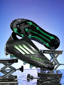 Breathable PU Football Shoes Fg/ag Long Nails Artificial Grass, Anti-Slip Sporty Sneakers for Training and Competition, Football Boots, Soccer Cleats