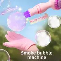 Mist Bubble Machine for Kids – Elastic Bubble Fog Wand, Smoke Bubble Sword, Interactive STEM Toy with Lights & Music, Parent-Child Fun, Outdoor Summer Play, Birthday Gift for Boys & Girls