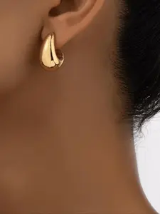 Women's Metal Water Drop Arc Earrings, Unique Design Jewelry Accessories, Perfect for Daily Wear, Stylish Ladies' Ear Rings, Elegant Minimalist Earrings, Stud Earring, Seasonless Use, Earrings Studs