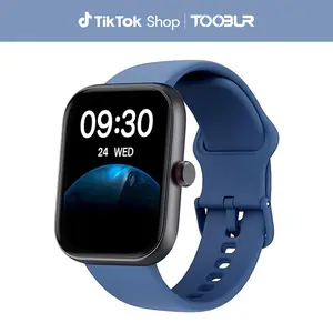 TOOBUR 1.91" HD Screen Smart Watch for Women, Alexa Built-in, Answer/Make Calls, Fitness Watch, IP68 Waterproof, 100 Sports, Heart Rate Monitor, Sleep Tracker, Smartwatch Compatible Android iOS,Blue