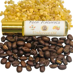 Kela Naturals Under Eye Roller Bottle Glow Blend Oil Serum (Organic  Coffee Beans oil, Caster Oil, Black seed oil, Rosehip Oil and Turmeric Oil) Hydrating and Moisturizing for glowing skin  Comfort Moisturizer Skincare Moisture Gentle Hydrate Radiant