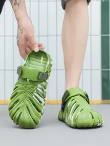 Summer Fashion Camouflage Sandals, Outdoor Beach Slippers, Casual Eva Shoes, Less Than Ankle Height, All Seasons, Plain Pattern