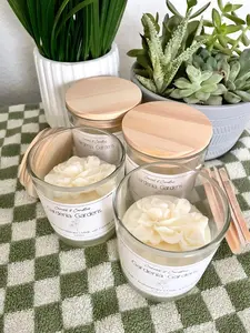 Gardenia Scented Candle, Gardenia Scented Candle, Floral Home Fragrances, Soy Wax Candle