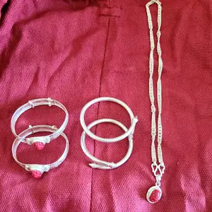 Traditional Nepali baby pasni set (bala, kalli, chain, pendant)