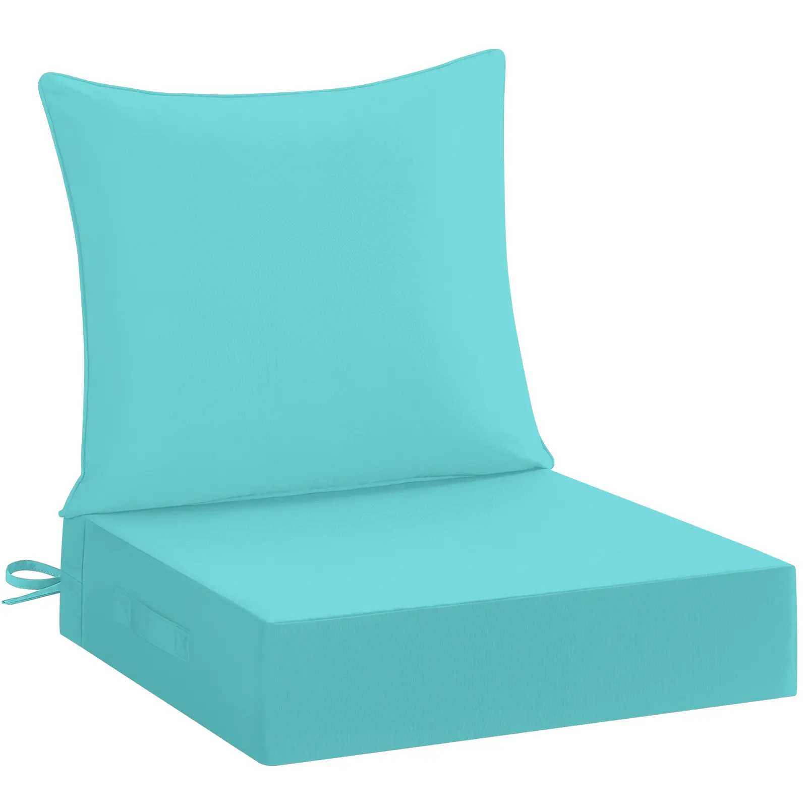 【Back to School】downluxe Outdoor Chair Cushions, Waterproof Fade Resistant Patio Furniture Cushions with Handle & Removable Cover, Deep Seat Outdoor Cushions for Sofa, Couch and Patio Chairs
