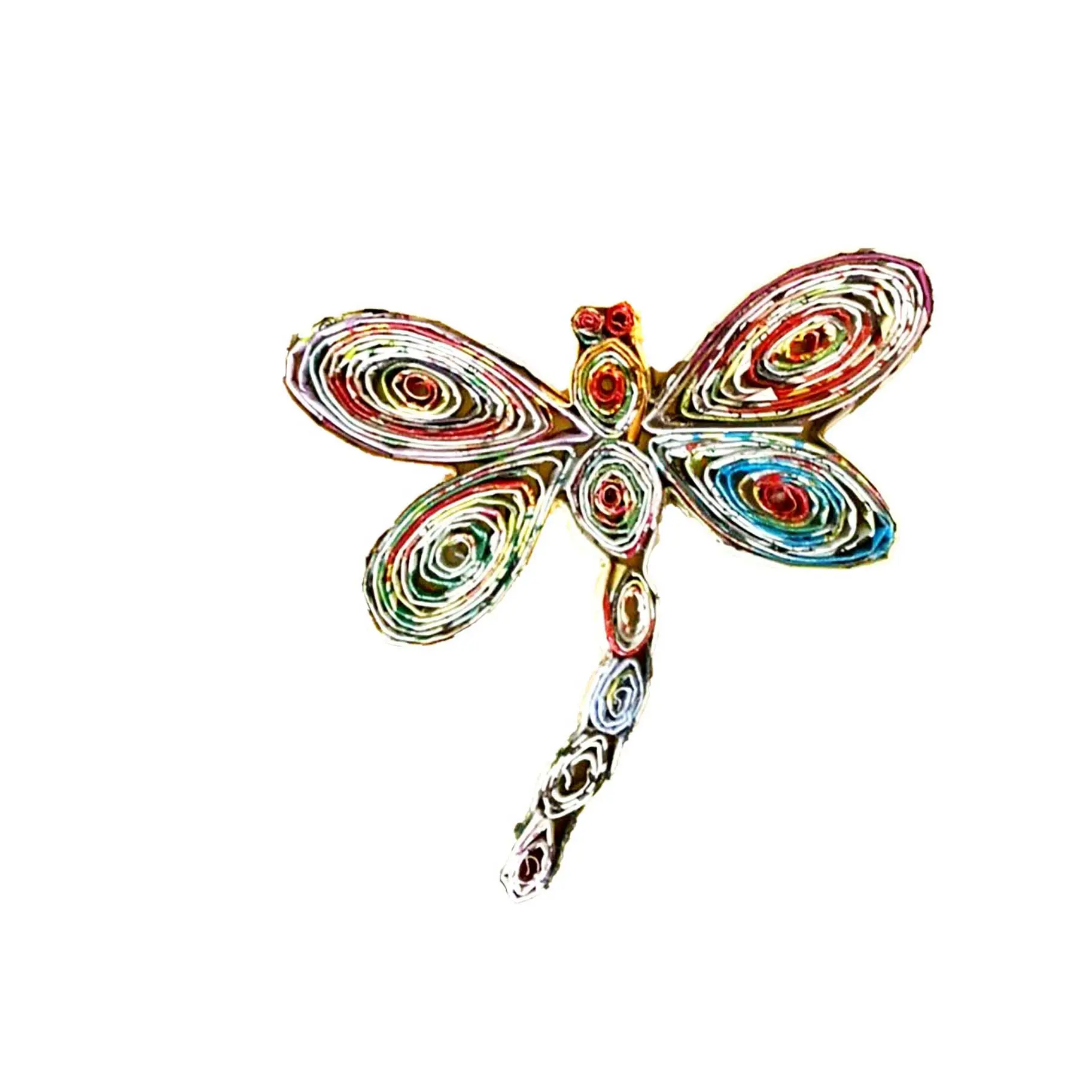 Dragonfly, Quilling Paper Ornament, Handmade from Recycled Magazine