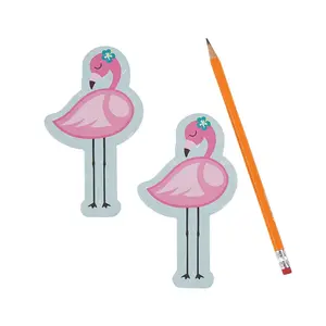 3" x 5 1/4" Pink Flamingo Paper Sticky Notes - 12 Pc.