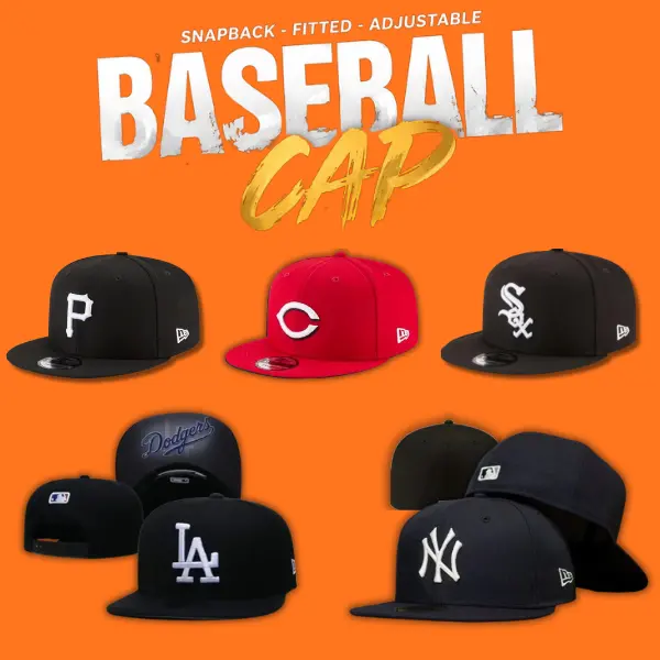 MLB New Era LA Dodgers - NY Yankees - White Sox - Braves,. 59FIFTY - 9FIFTY Fitted - Snapback Cap – Unisex Fitted Gorras Baseball Hat, Adjustable Trucker Design for Men Women, Premium Streetwear Accessory, Classic USA Sports Fashion, Viral TikTok Favorite