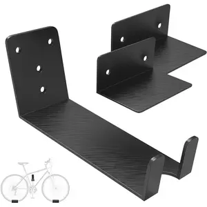 Heavy Duty Horizontal Bike Pedal Hanger Wall Mount, Vertical Bike Rack for Garage Wall, Space Saving Bike Display Stand (1 Pack)