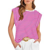 S - Fuchsia&white Stripe