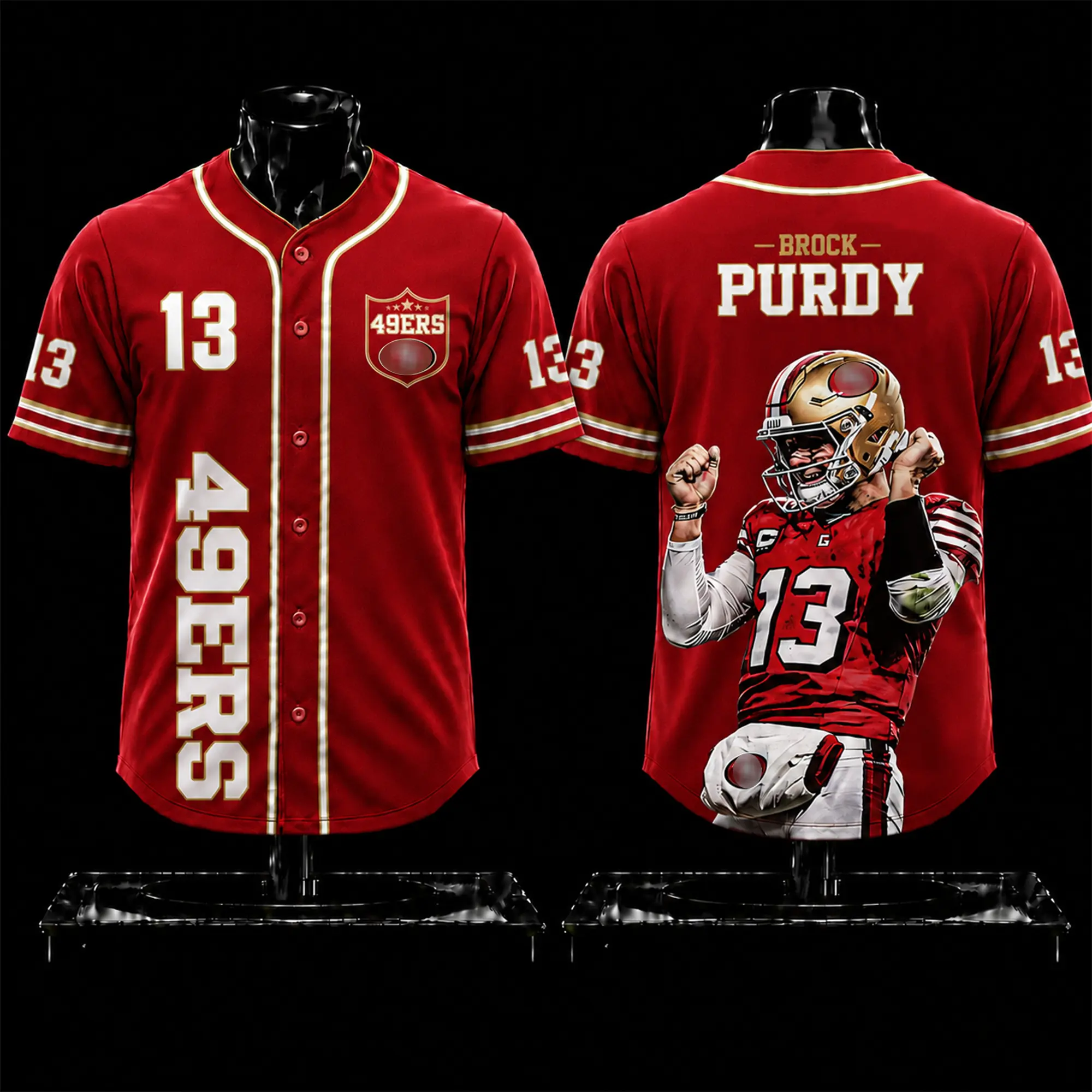 Brock Purdy #13 Baseball Jersey Premium, Mr. Irrelevant Fans, MR. RELEVANT Baseball Jersey, The Faithful Fans, Game Day Sports Jersey, Purdy Fan Gift