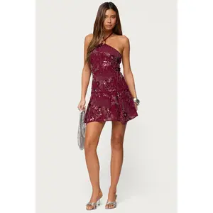 Adria Bead & Sequin Mini Dress