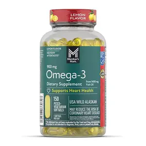 Member's Mark USA Wild Alaskan Omega-3 900mg, Fish Oil 1400mg (150 Pesco-Vegetarian Softgels) for Healthcare-Dietary Supplement