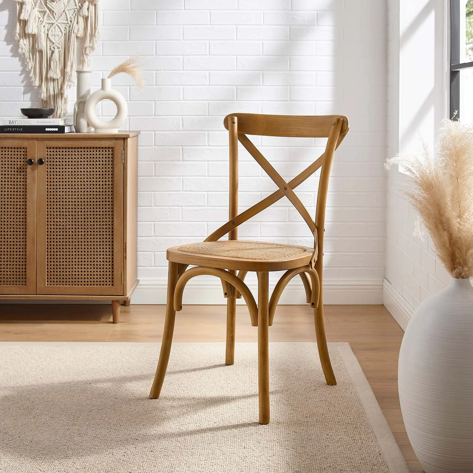 Modway Gear Wood Dining Side Chair - Modern, Classic Country Style, Rustic Indoor Furniture for Urban Dwellers