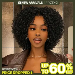 [New Arrival] Frodio Veralux™ Blend Human Hair Short Jerry Curly Wig | Glueless, Pre-Cut Lace, Full & Fluffy, Wear & Go, Wigs for Black Women