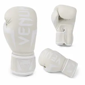 Venum Elite Boxing Training Gloves, 14oz - White/Off-White - for MMA, Muay Thai