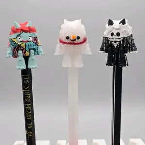 Scarry Dreams Collection 3D Printed Pens with Unique Yeti Toppers for Creative Writing and Fun. Yeti can be removed from the pen. Yeti screws on and off.