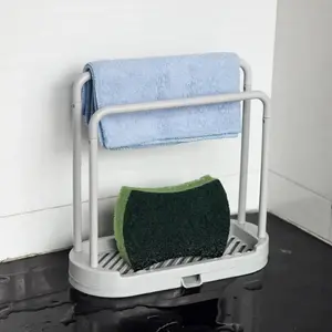 1PCS Detachable Kitchen Dishcloth Holder Rag Hanger Sink Sponge Holder Storage Rack Shelf For Bathroom Scrubber Brush Organizer