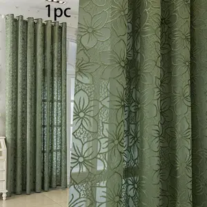 Geometric Pattern Curtain, 1 Panel Modern Simple Window Curtain, Home Decorative Curtain for Living Room, Balcony, Bedroom, Restaurant, Window Decorations Supplies