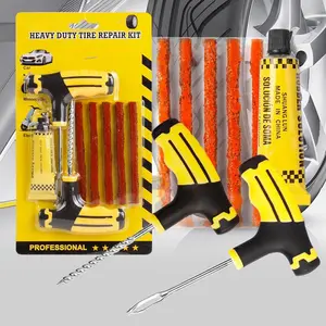 Emergency Flat Tire Repair Kit Cars Tires Repair Plugs,Heavy Duty Tires Patch Kits for Cars,Pickup, Scooters, Road Bike,Mountail Bike,Golf Cart,ARB, RV,Lawn Mower - 68PCS Car Tire Plug Kit