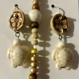 Handcrafted Carved Stone Turtle Jewelry Set