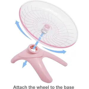 Hamster Wheel Hamster Flying Saucer Silent Exercise Wheel Running Wheel for Dwarf Hamsters Gerbil Mice Small Animals (Pink)