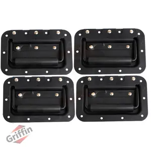 Flush Speaker Cabinet Handles for DJ PA Rack Road Case (Set of 4) by GRIFFIN - Spring Loaded